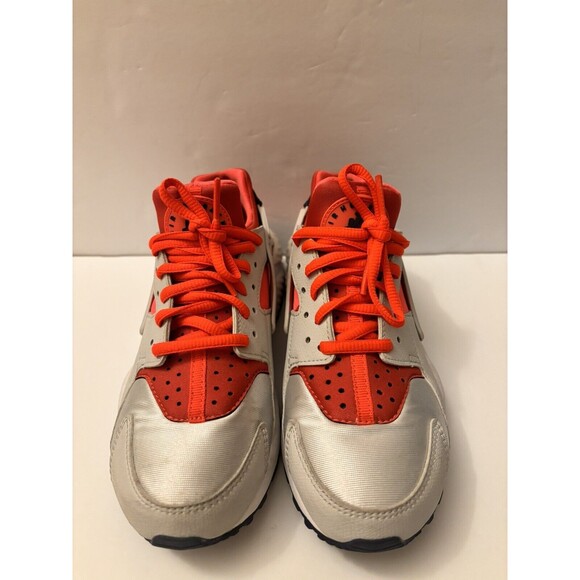 Nike Huarache Womens Athletic Running Shoes Silver/Orange Size 5.5 - Picture 2 of 8